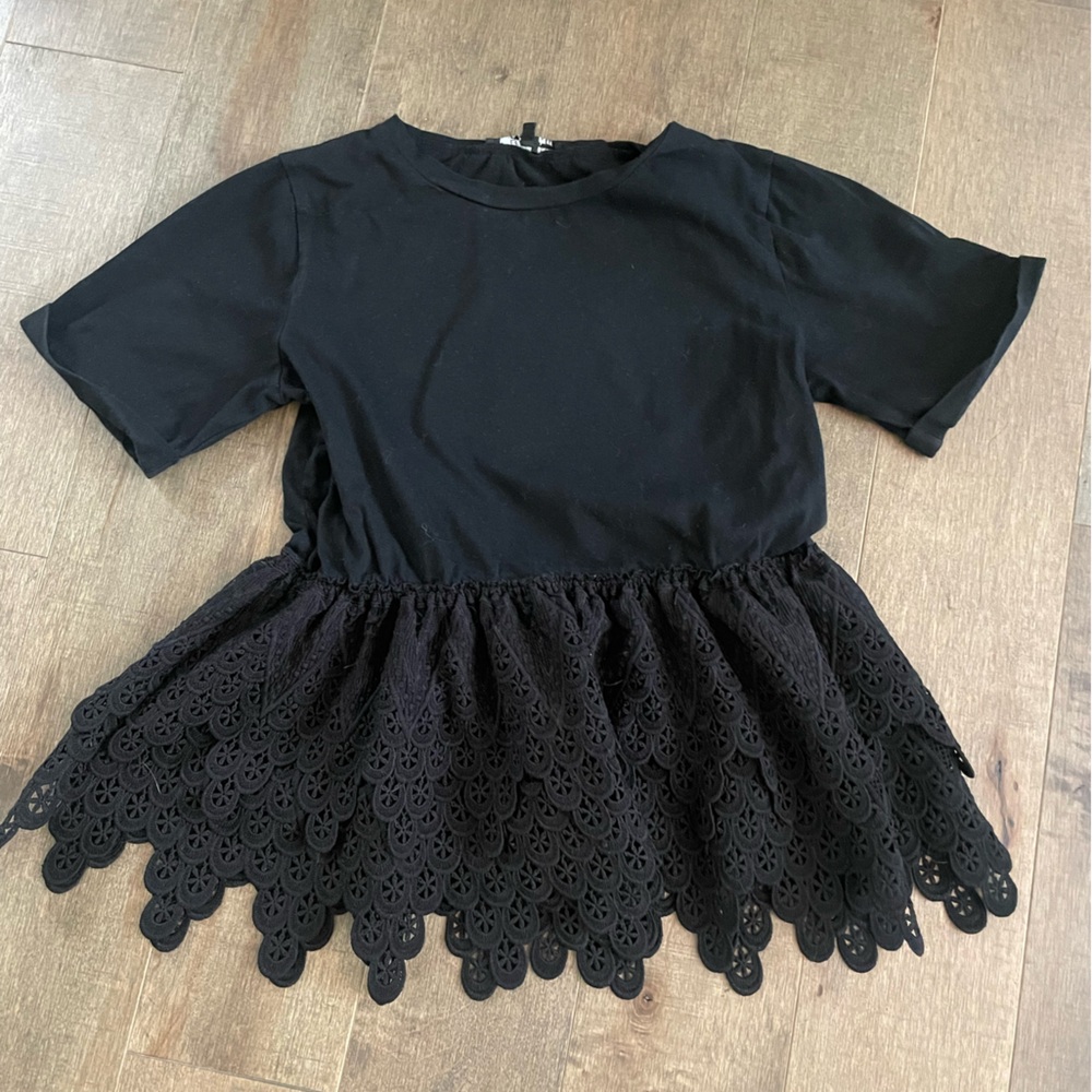 Endless Rose size small black peplum top